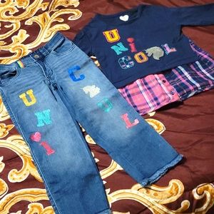 Girls outfit jeans /top